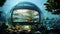 Underwater Bio-Dome: A self-sustaining underwater bio-dome housing an entire ecosystem of exotic marine life - generative ai