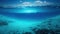 Underwater blue ocean sandy background