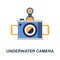 Underwater Camera flat icon. Color simple element from diving collection. Creative Underwater Camera icon for web design