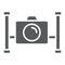 Underwater camera glyph icon, diving