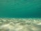 Underwater Caribbean seascape of aqua and sand on island of St John, USVI