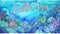 Underwater Dreamscape of Coral Reefs with Earth Day Text. Earth Day Celebration Underwater with Colorful Coral Reefs and