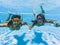 Underwater funny couple of women people having fun together in friendship - summer holiday vacation concept - travel and enjoy