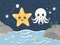 Underwater Harmony: Starfish and Octopus Illustration