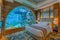 Underwater Hotel, Luxury Room Under Water, Aquatic Bedroom in Aquarium, Underwater Hotel