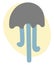 Underwater jellyfish, icon