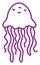 Underwater jellyfish, icon