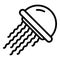 Underwater jellyfish icon, outline style