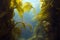 Underwater kelp forest,catalina island,california