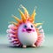Underwater Marvel: 3D Illustration of a Cute Nudibranch