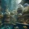An underwater metropolis with transparent domes and aquatic life1