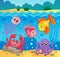 Underwater ocean fauna theme 5