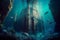 Underwater Ocean Sea Imaginary Fantasy World AI Generated Digital Illustration