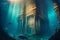 Underwater Ocean Sea Imaginary Fantasy World AI Generated Digital Illustration