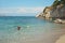 Underwater photographer on Zakynthos.