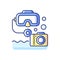 Underwater photography RGB color icon