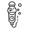 Underwater pressure manometer icon, outline style