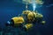 underwater robotic vehicle exploring ocean depths