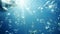 underwater scene with beautiful bubbles and sunlight great for background