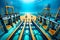 Underwater Scene Of An Oil And Gas Subsea Production System, Complete With Wells, Manifolds, And Pipelines. Generative AI