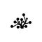 Underwater Seaweed. Aquatic Marine Algae Plant. Flat Vector Icon illustration. Simple black symbol on white background. Underwater