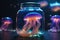 Underwater Spectrum: Rainbow Illumination of Jellyfish in a Jar