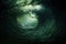Underwater View of a Swirling Vortex in the Ocean. Generative AI