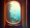 Underwater window - abstract digital art
