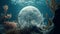 Underwater Wonderland: Mesmerizing Silver-toned Coral Globe in Ultra HD