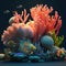 Underwater Wonderland, A Stunningly Beautiful Tropical Coral Reef, generative ai