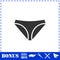 Underwear icon flat