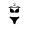 Underwear icon on the hanger. clothes icon. Bra,  underthings icon