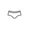 Underwear pants line icon