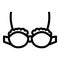 Underwire bra icon, outline style