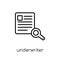 Underwriter (insurance) icon. Trendy modern flat linear vector U