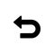 Undo, arrow back icon. Simple glyph, flat vector of Web icons for UI and UX, website or mobile application