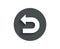 Undo arrow simple icon. Left turn.