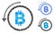 Undo Bitcoin Payment Composition Icon of Spheric Items