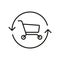 Undo cart operation icon - editable stroke