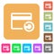 Undo credit card last operation rounded square flat icons