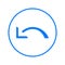 Undo, left arrow circular line icon. Round colorful sign. Flat style vector symbol.