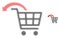 Undo Shopping Order Halftone Dot Icon