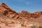 Unearthly landscape in  Valley of Fire State Park, Nevada USA