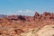 Unearthly landscape in Valley of Fire State Park, Nevada USA