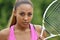 Unemotional Girl Tennis Player