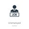 Unemployed icon vector. Trendy flat unemployed icon from insurance collection isolated on white background. Vector illustration