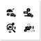 Unemployment glyph icons set