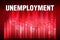 Unemployment Representation with Red Rising Graph Abstract Background Concept. Modern jobless backdrop concept