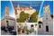 UNESCO town of Trogir tourist postcard