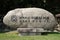 Unesco world heritage site stone sign at the entrance of Seokguram grotto in Gyeongju South Korea